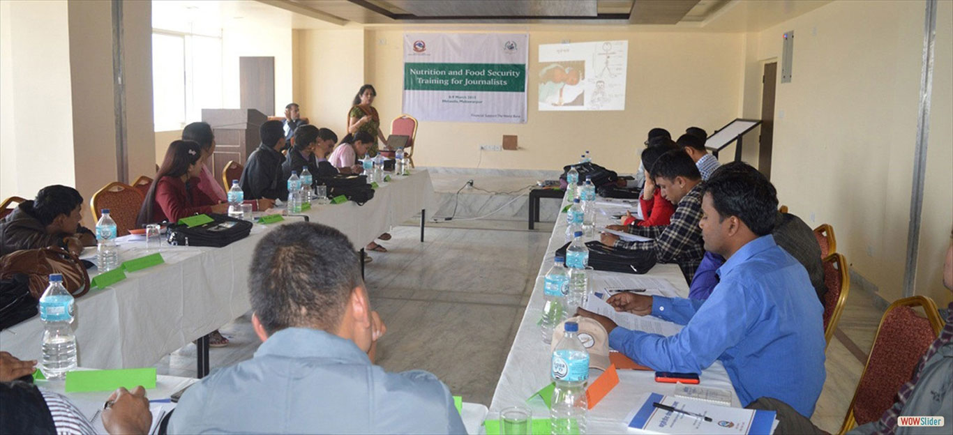 Journalist Training on Nutrition and Food Security at Makwanpur District, World Bank-NPC-WMS 12