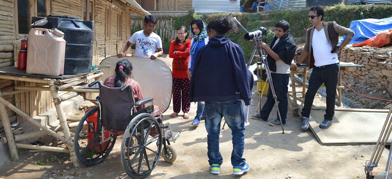 Shooting of PSA on Injury & Rehabilitation Unit, Sindhupalchowk District, IOM-WMS 7